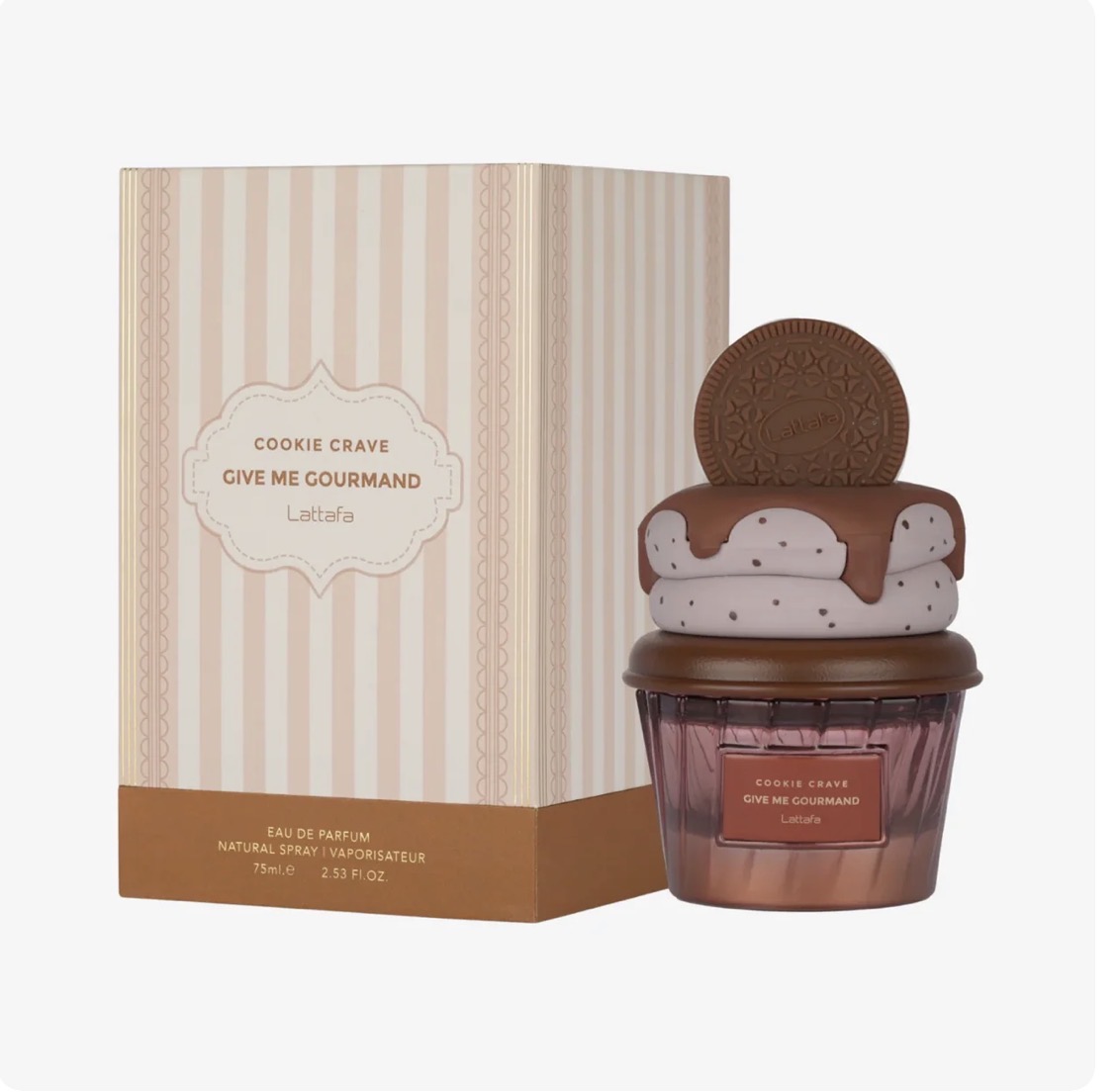 Lattafa Cookie Crave perfume bottle